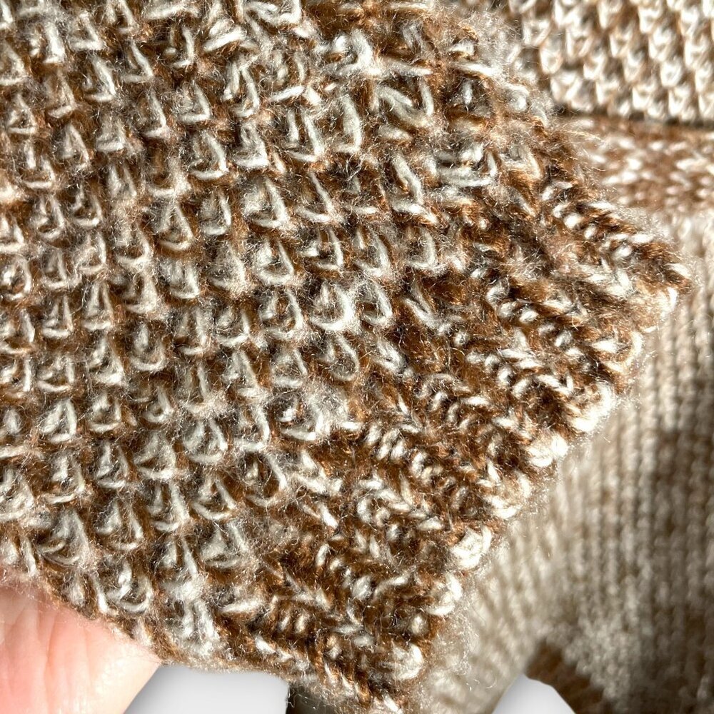 Oona & Maud Belted Cardigan XL Removable Faux Fur Trim Brown *SEE NOTES* - Picture 6 of 11